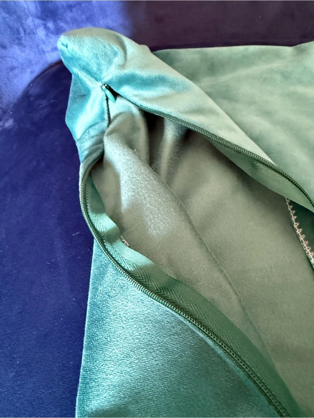 Teal Velvet Throw Pillow Cover